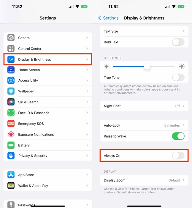 How to Turn Off Always On Display on iPhone