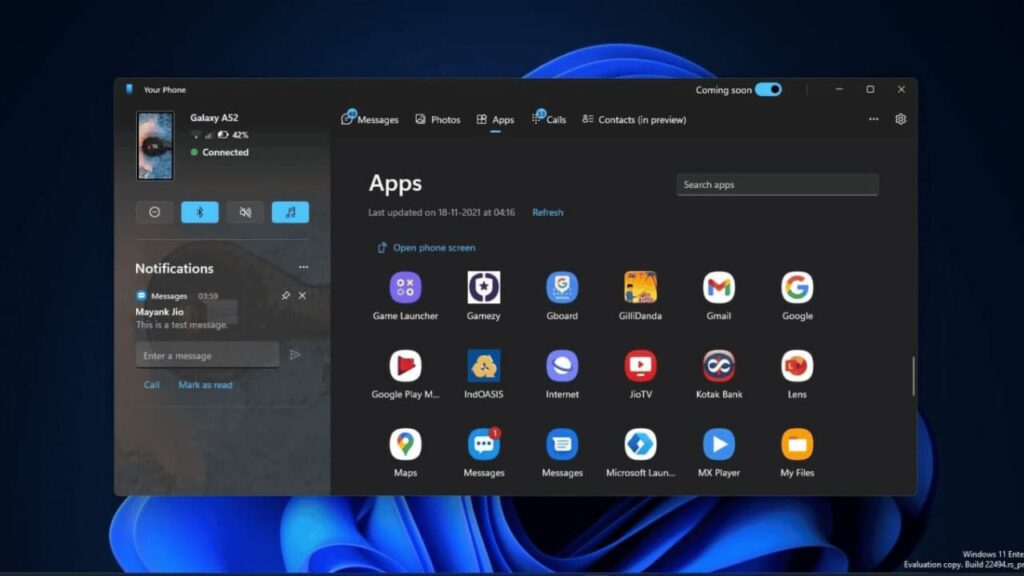 Windows 11 PC Users Can Now Control Their Android Phones
