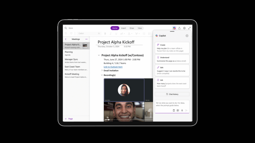 Copilot Functionality Comes To OneNote For iPad Mac For