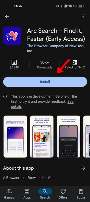 How to Download Arc Search on Android and Use it